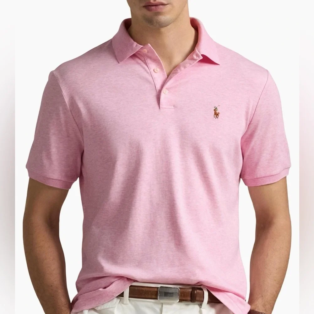 Polo Ralph Lauren Classic Fit Polo Shirt Pink 100% Cotton Pony Logo XXL